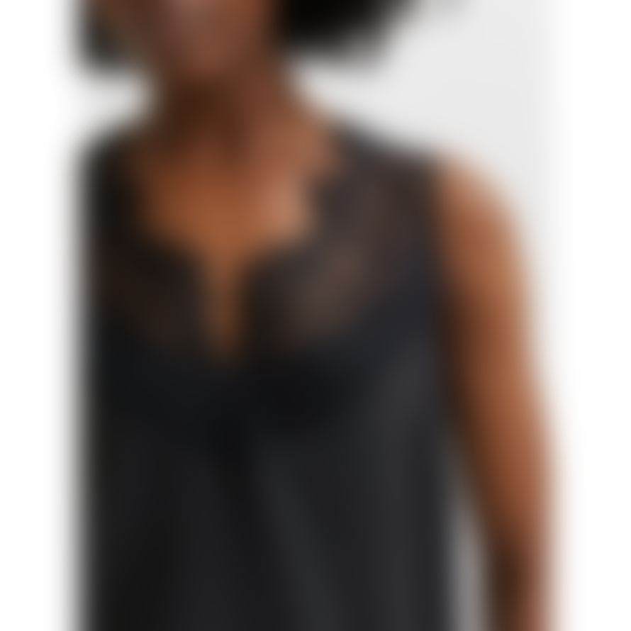 Selected Femme Tammy Lace Vest Top Black 