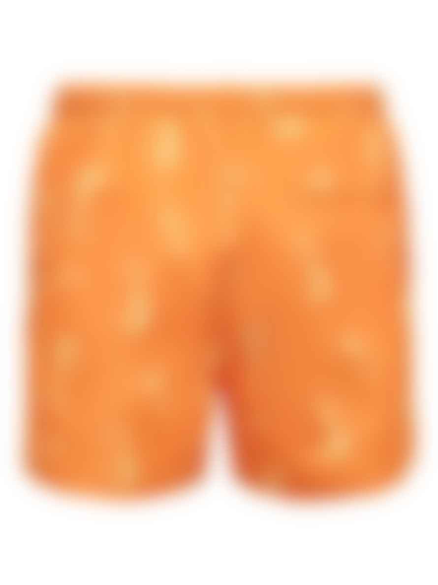 Only & Sons Ted Aop Swim Shorts Vibrant Orange