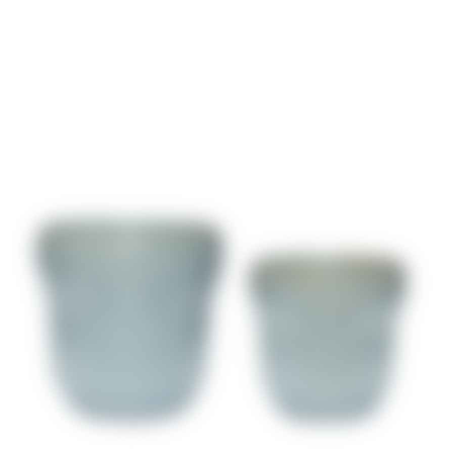 Hubsch Blue Ceramic Pot in Large