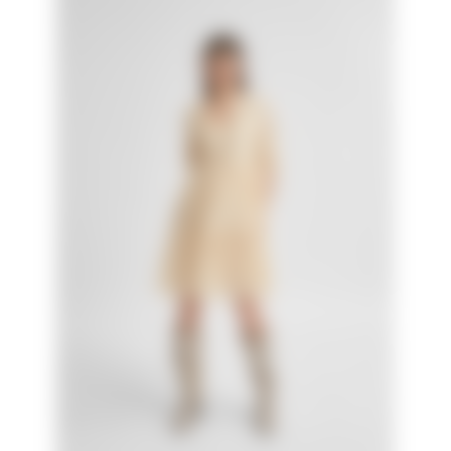 Selected Femme Beige/Sandshell Sadie Romantic Mini Dress