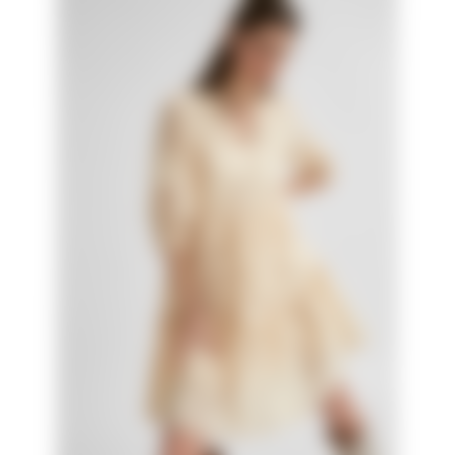 Selected Femme Beige/Sandshell Sadie Romantic Mini Dress