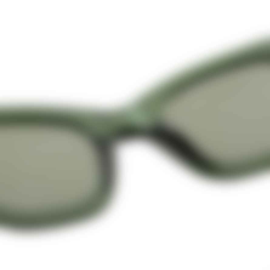 A Kjærbede Sunglasses Big Kanye Dark Green Transparent