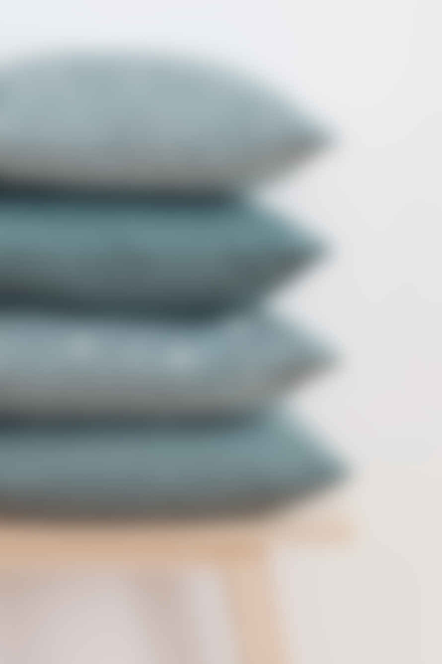 Spira of Sweden Smoke Blue Cotton Line Pillowcase