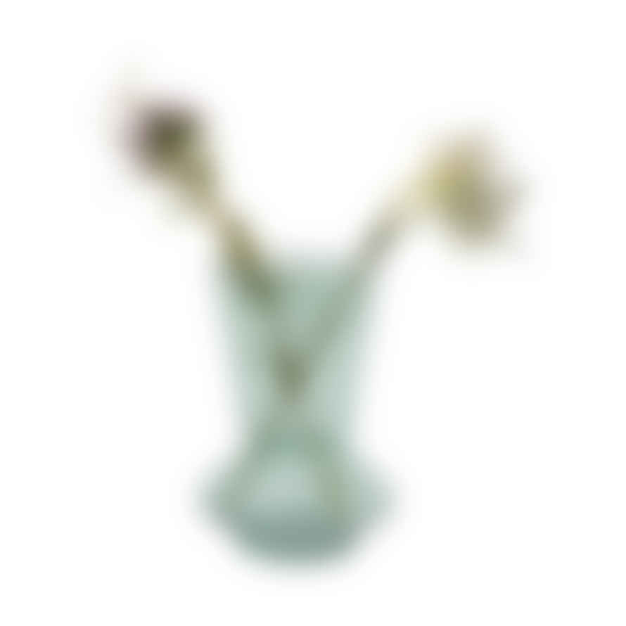 Present Time Green Glass Vase