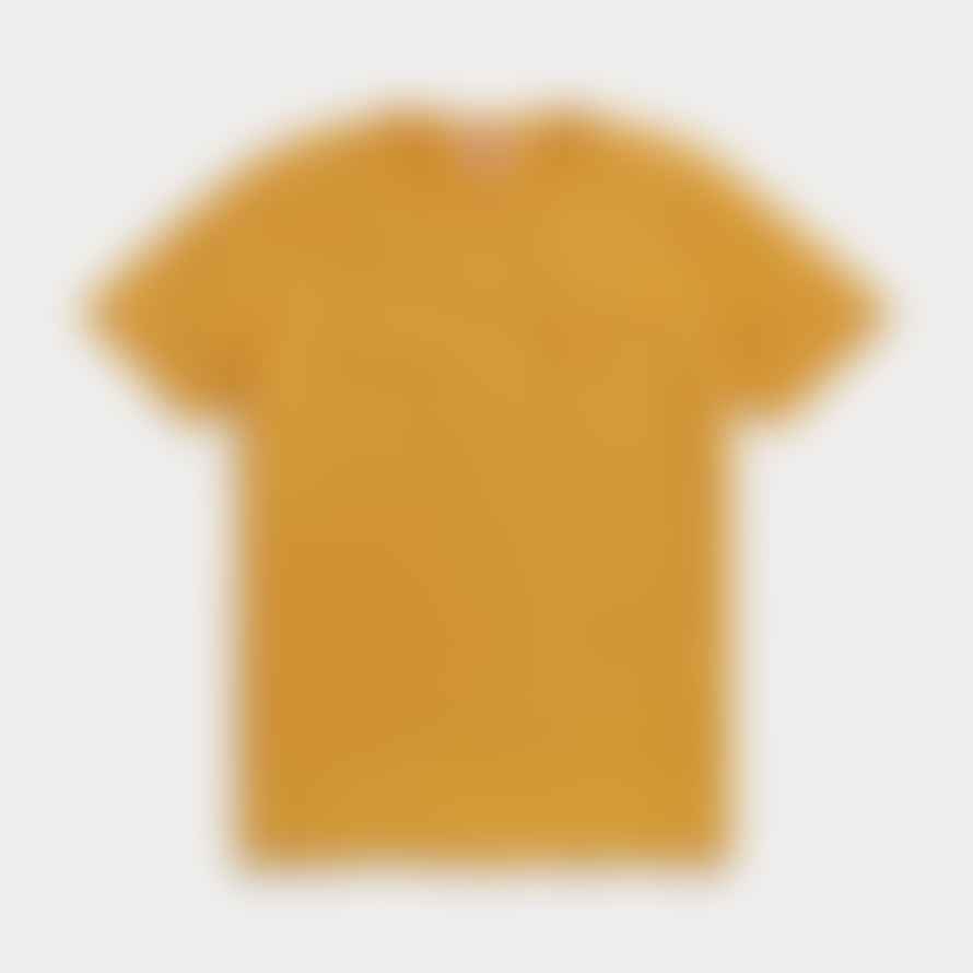 Hawksmill Denim Co Organic Cotton Slub Pocket T Shirt Sunshine Yellow