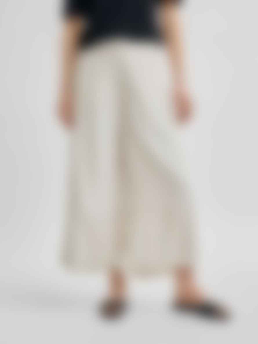 Selected Femme Wide Leg Pant Nude