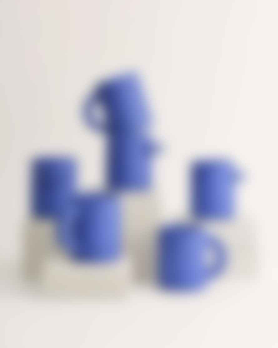 Ceramics by Laura Handmade Mug with Horizontal Handles Mediterranean Blue