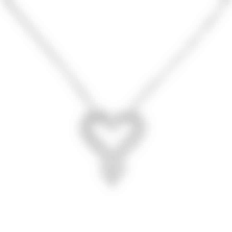 Zoe and Morgan  Silver Heart Necklace