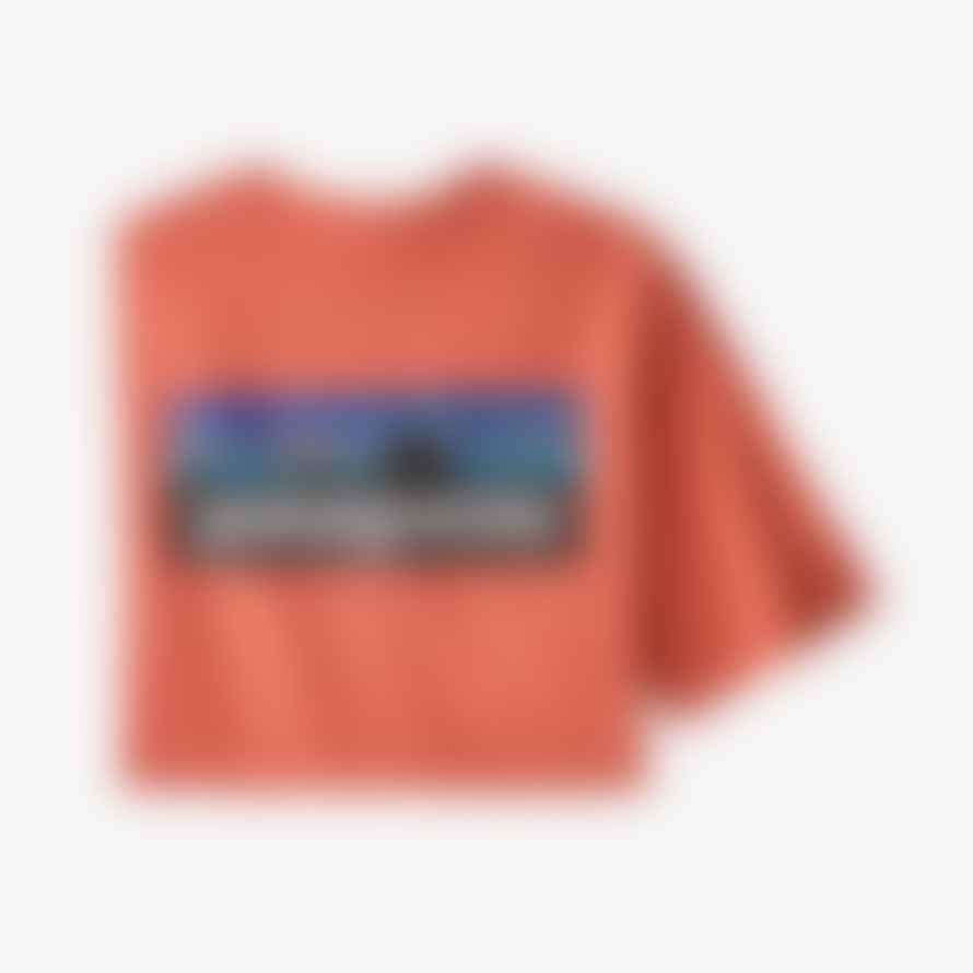 Patagonia T Shirt Imprime Corail En Coton Bio P 6 Logo Responsibili Tee