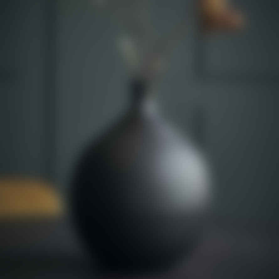 House Doctor Bottle Vase in Black Aluminium