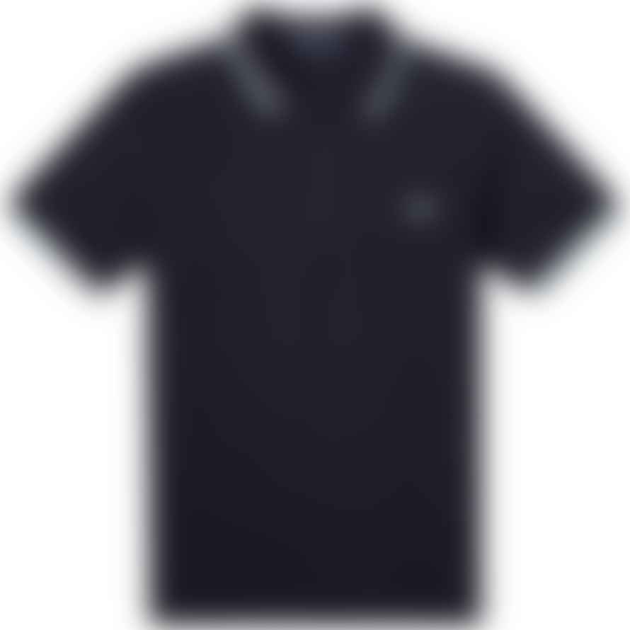 Fred Perry Slim Fit Twin Tipped Polo Navy, Snow & Smoke