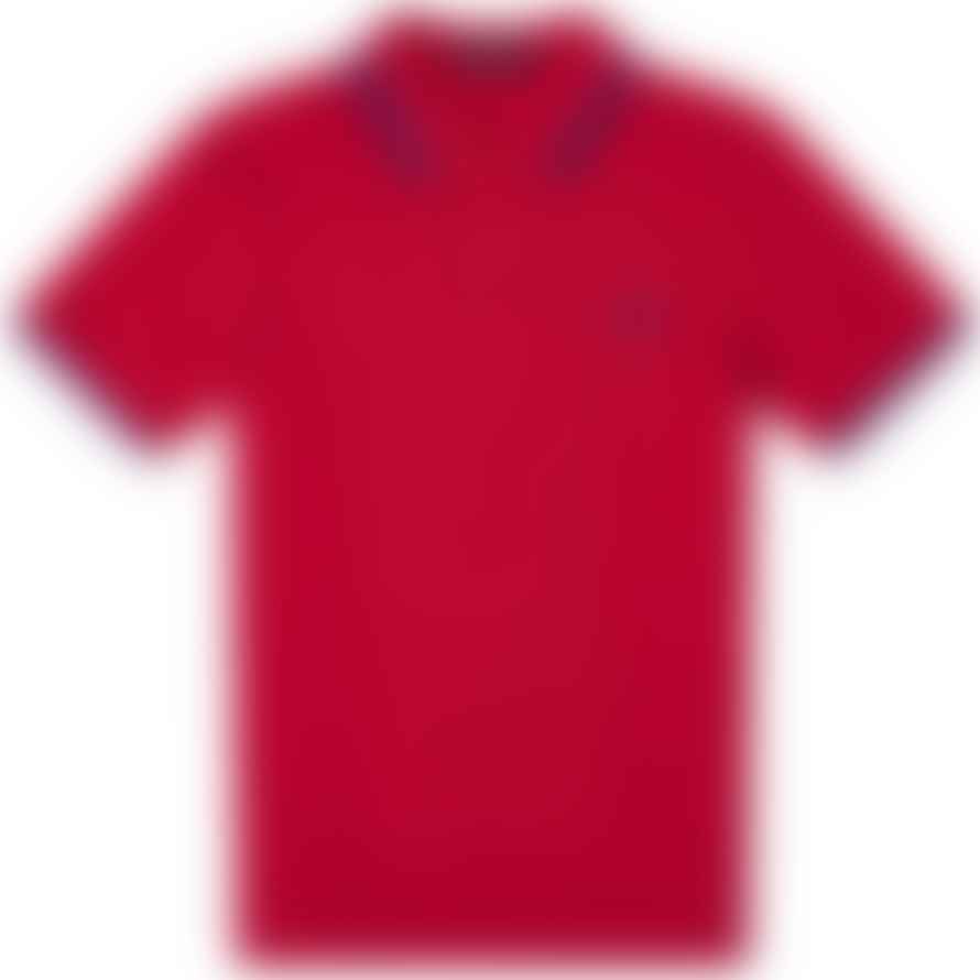 Fred Perry Slim Fit Twin Tipped Polo Red & Blue