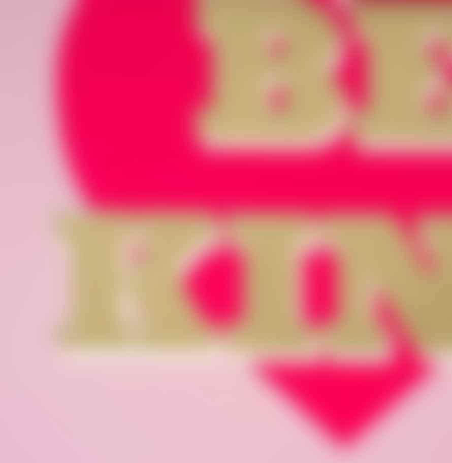 Dandy Star Pink Heart Print 50 x 40 cm Be Kind