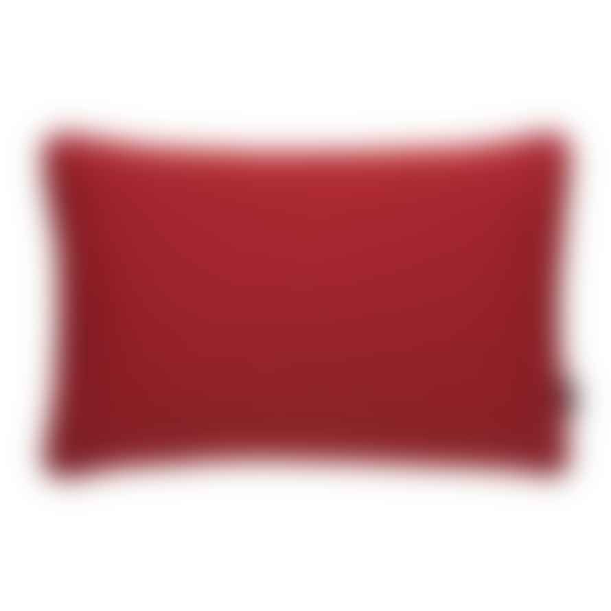 Pappelina Luxury Indoor Outdoor Cushion Sunny Design 38 X 58 Cm In Red With White Trim