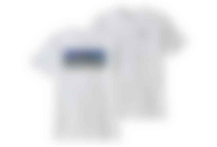 Patagonia T Shirt Imprime Blanc En Recycle P 6 Logo Responsibili Tee