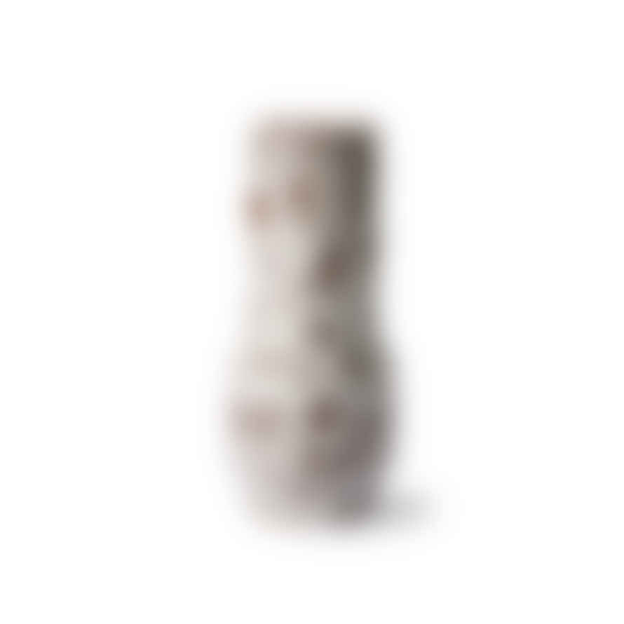 HKliving White and Brown Lava Ceramic Retro Vase