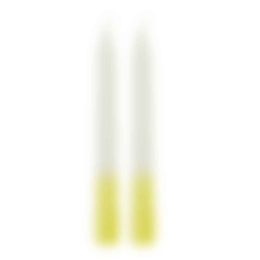 rice Twist Candle Ombre Yellow Set of 2