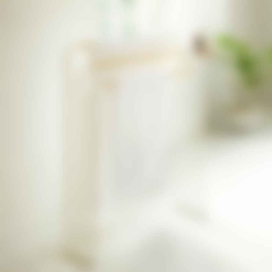 Yamazaki Plain Bath Towel Hanger In White With Wooden Rods