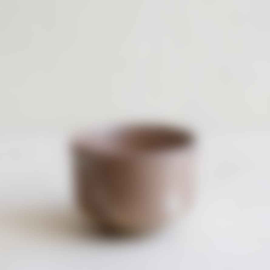 Typhoon Matcha Bowl Brown With White Dripped Glaze