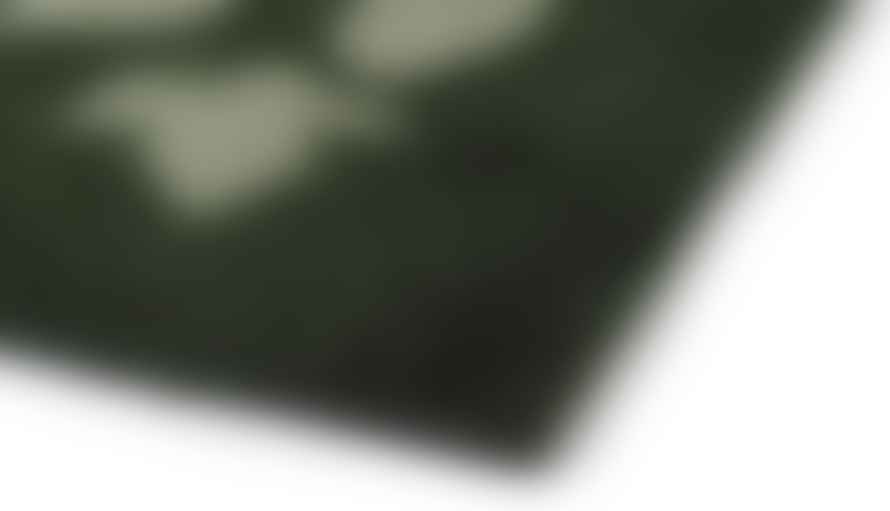 Tica Copenhagen Corsia Zerbino Foglie Verde Scuro 90 X 130 cm