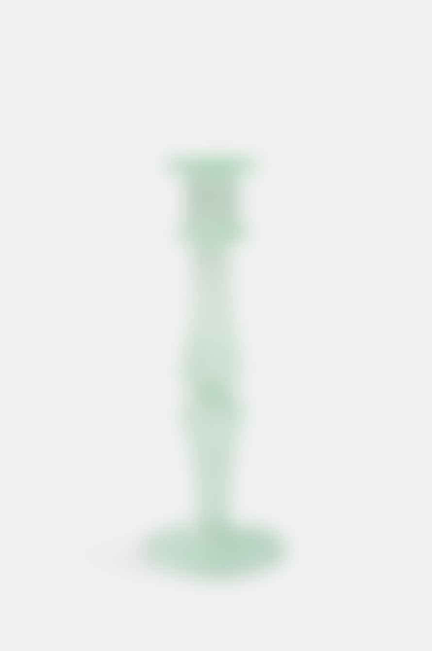 Otterbourne Glass Tanta Glass Candlestick Green