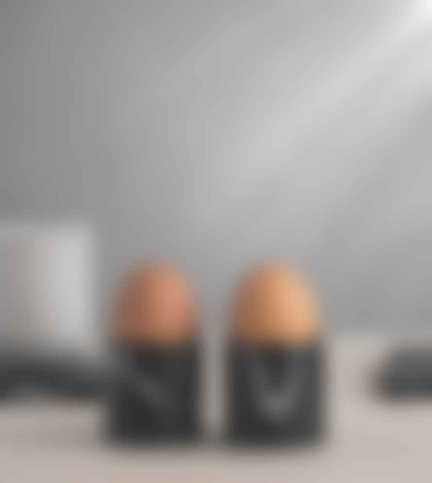 Kiwano Concept Black Marble Egg Cup Set