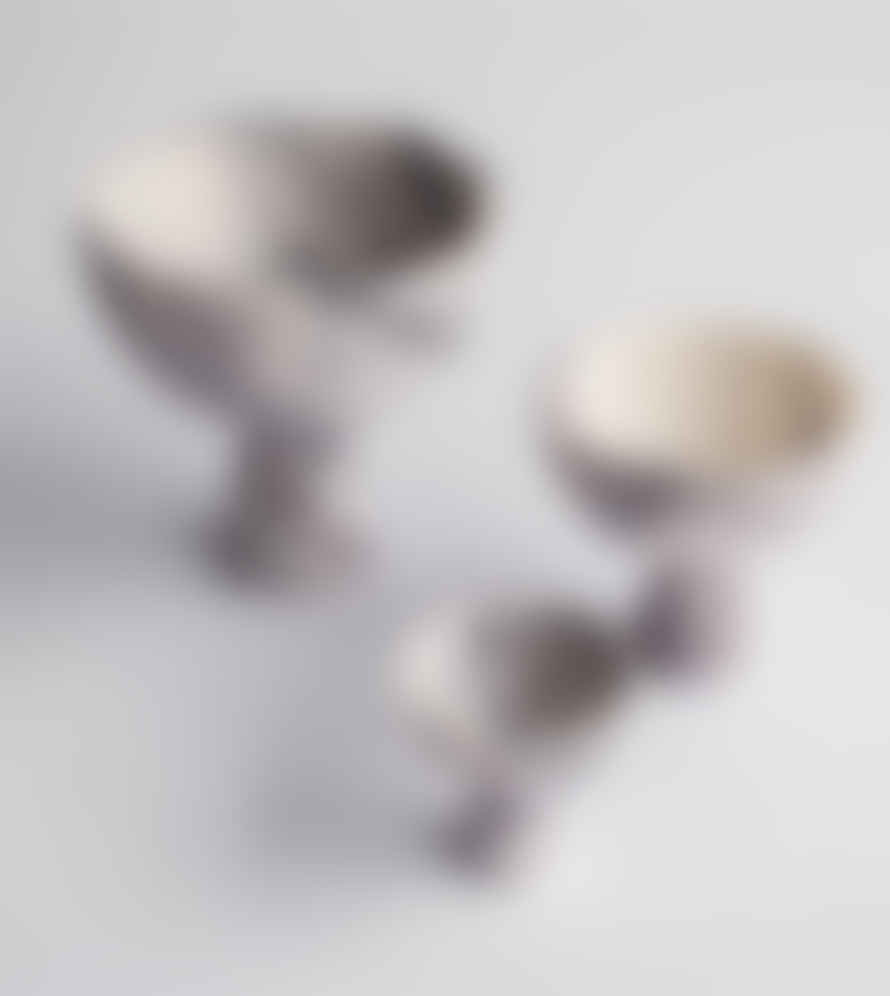 Kiwano Concept Lilac Marble Pedestal Bowl Medium