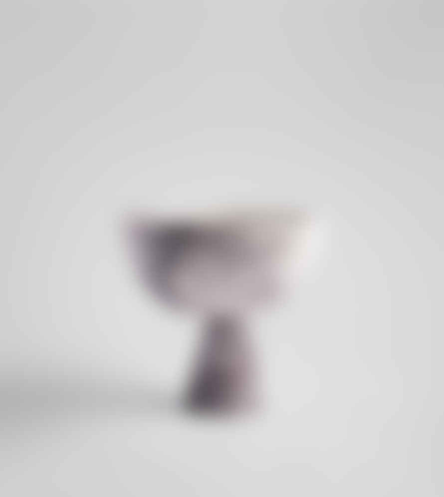 Kiwano Concept Lilac Marble Pedestal Bowl Small