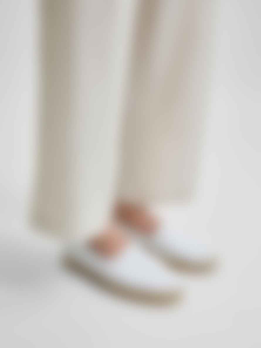 Selected Femme Ellen Leather Espadrilles White 