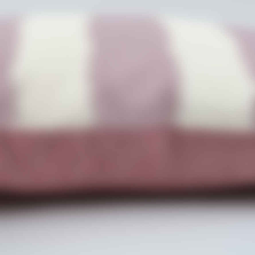 Black Bough Rectangular Cushion with Balcony Stripe Fabric by Nicky Haslam Design