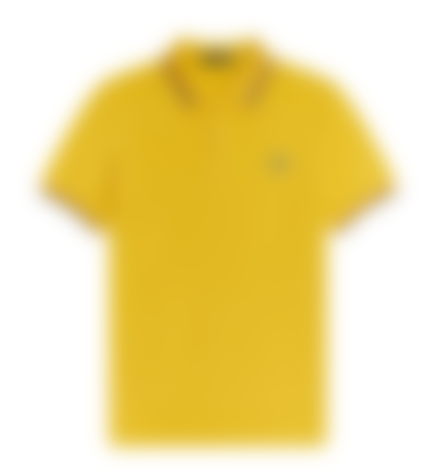 Fred Perry Slim Fit Twin Tipped Polo Yellow, Red & Blue