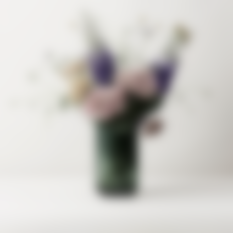 Lyngby Porcelaen Mouth Blown Glass Vase Copenhagen Green 15cm