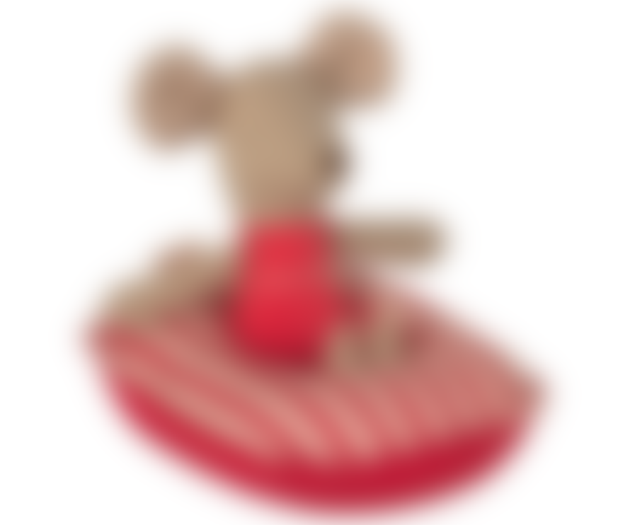 Maileg Small Red Rubber Stripe Mouse Toy Boat