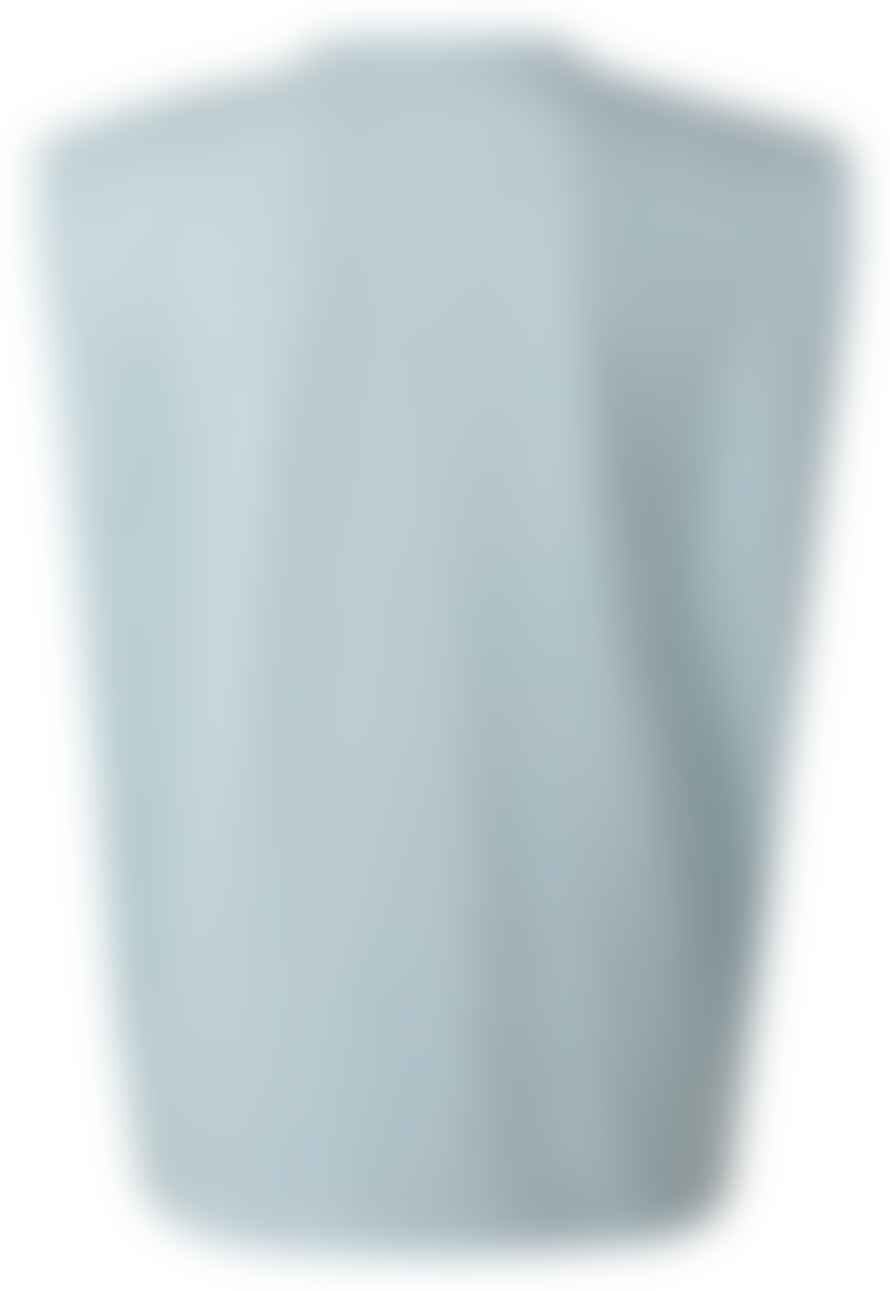 Yaya Soft Brushed Jersey Padded Sleeve Top - Blue Mist