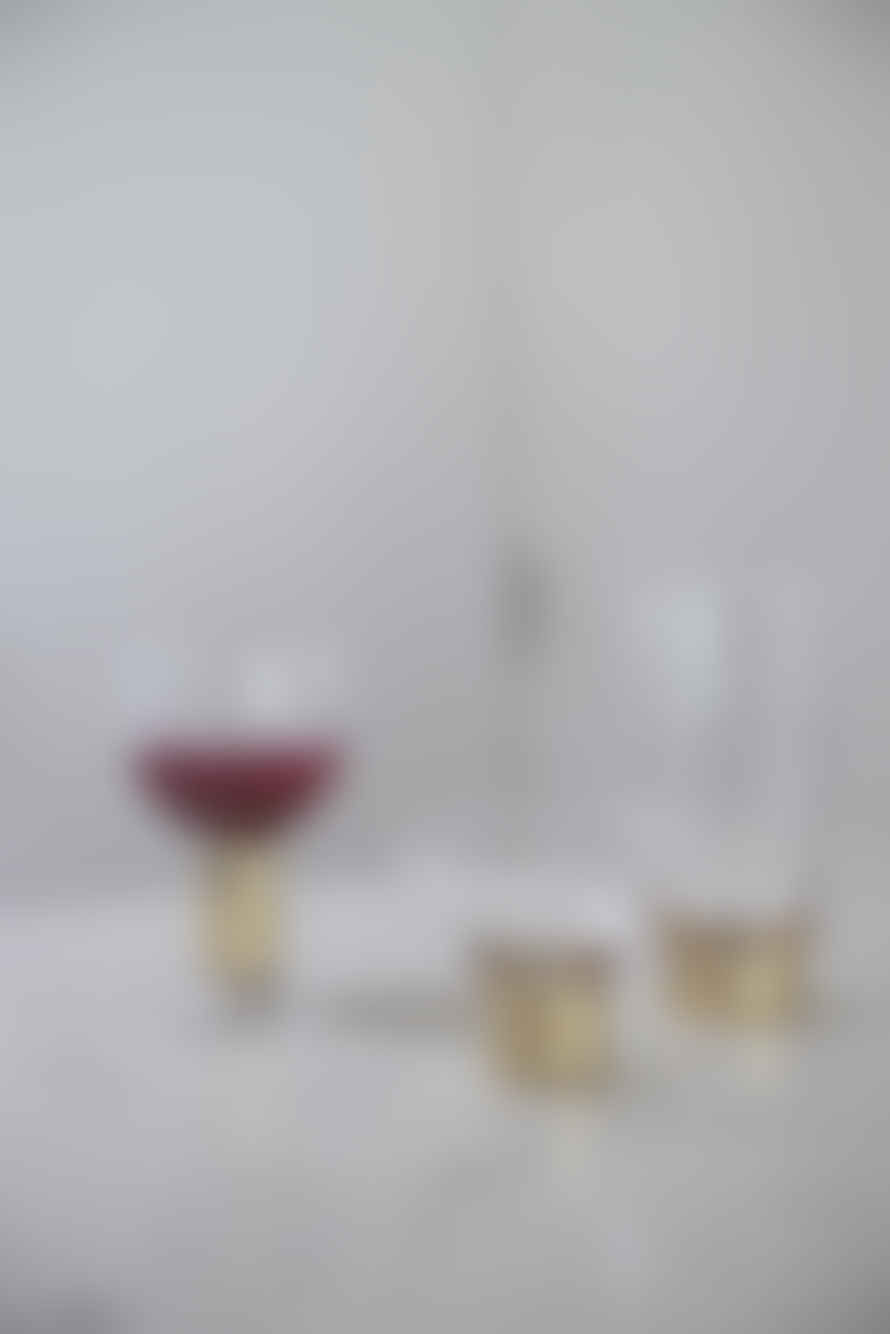 Sagaform Set of 2 Gold Club Cocktail Dessert Glasses