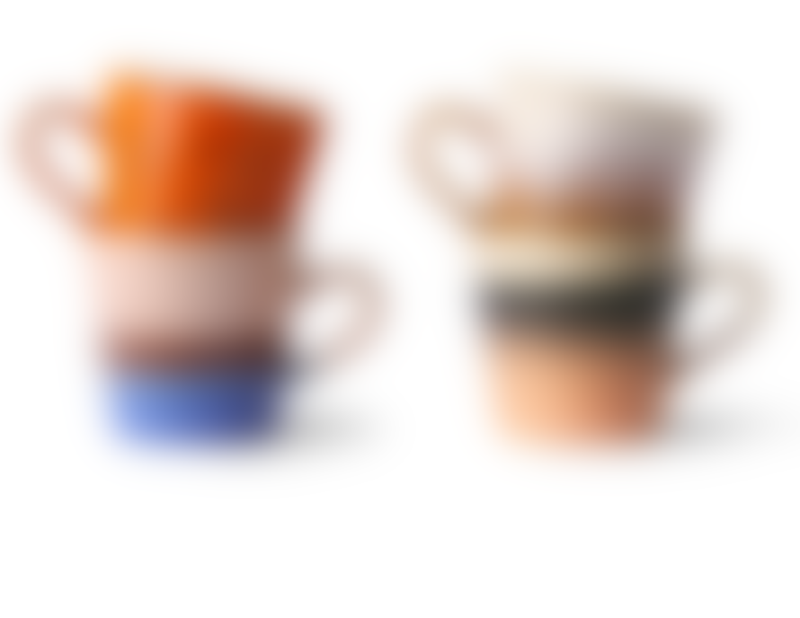 HK Living 70s Ceramics Americano Mugs Set of 4
