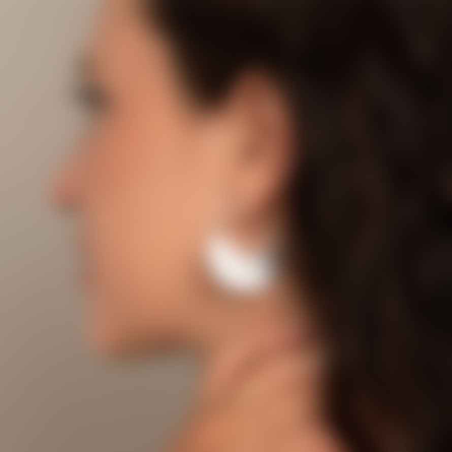 Frida Kahlo Silver Creole Hoop Earrings