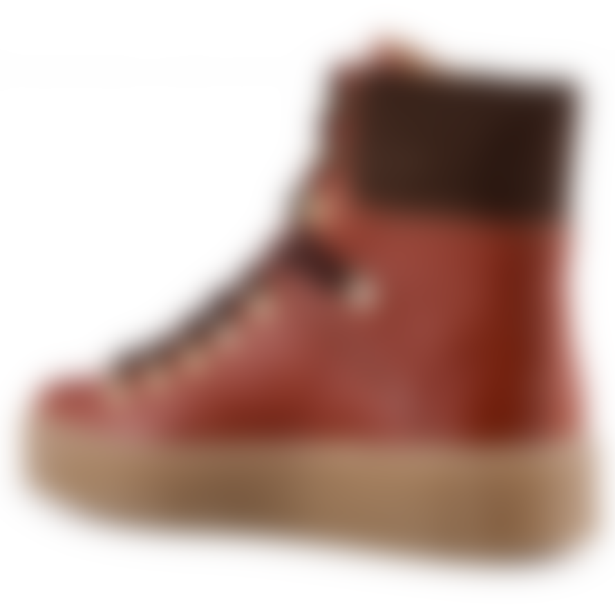 Shoe The Bear Agda Red Brown Hiking Boot