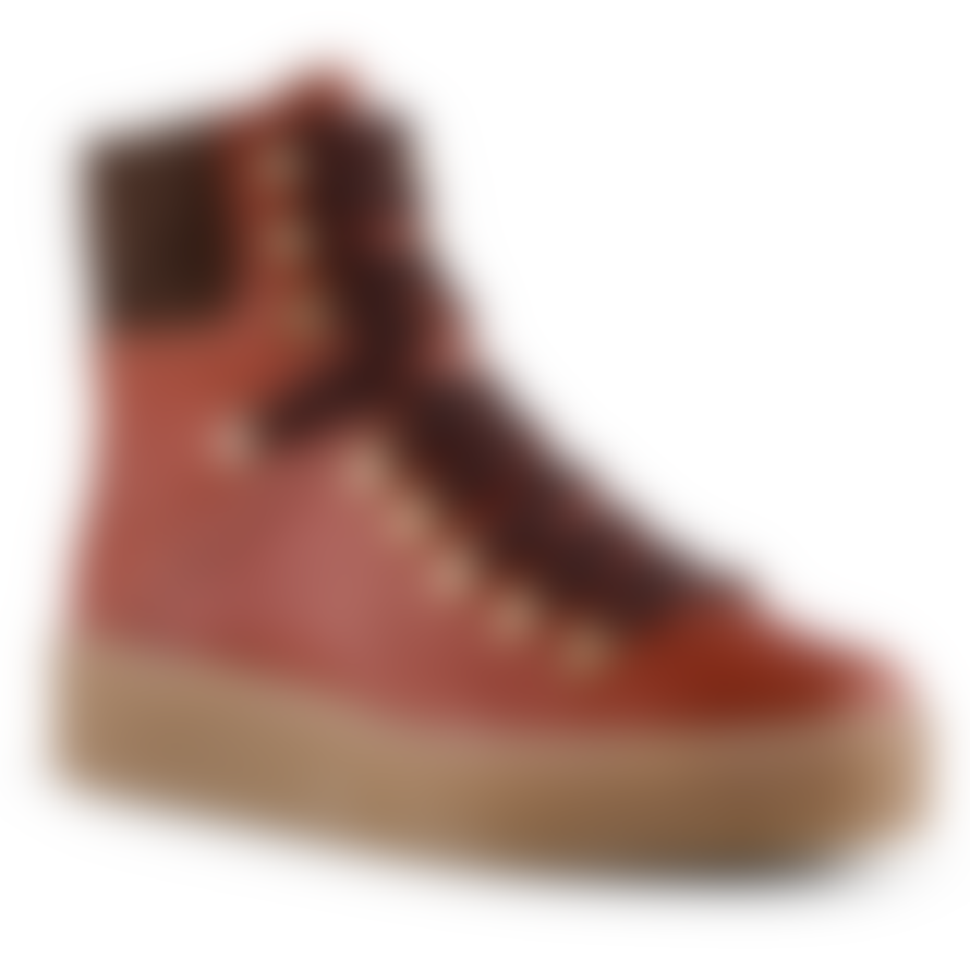 Shoe The Bear Agda Red Brown Hiking Boot