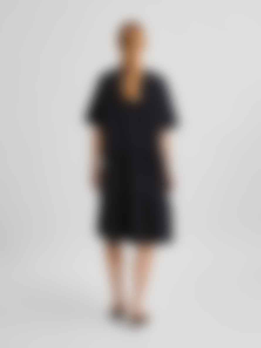 Selected Femme Rylie 2/4 Short Tiered Dress Black 