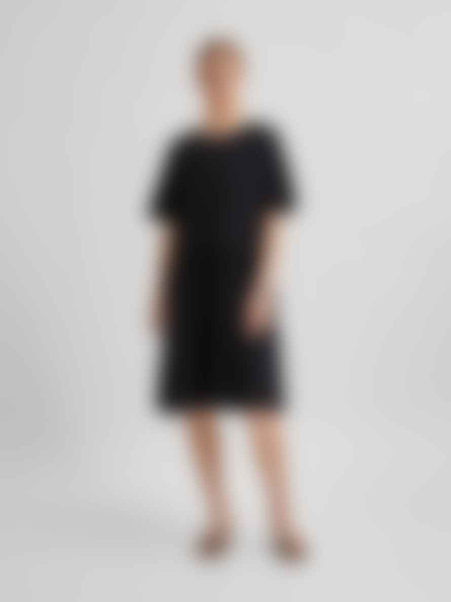 Selected Femme Rylie 2/4 Short Tiered Dress Black 
