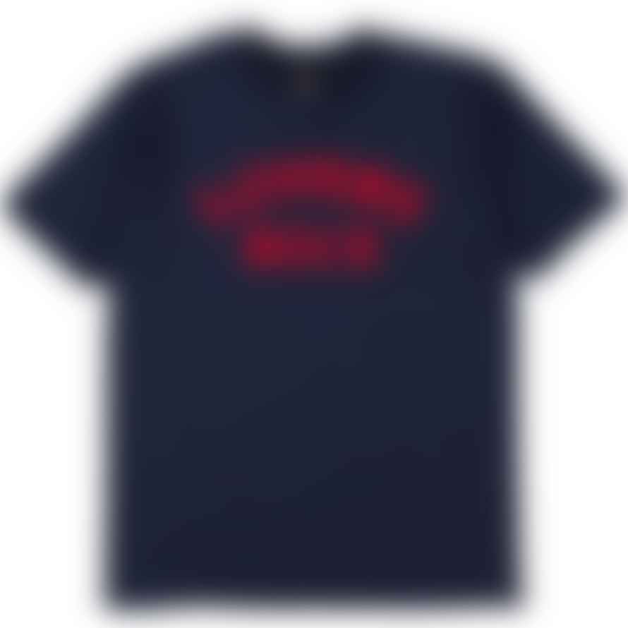 Standard Reference Materials Srm Lovers Rock Flock Logo Tee Navy Red