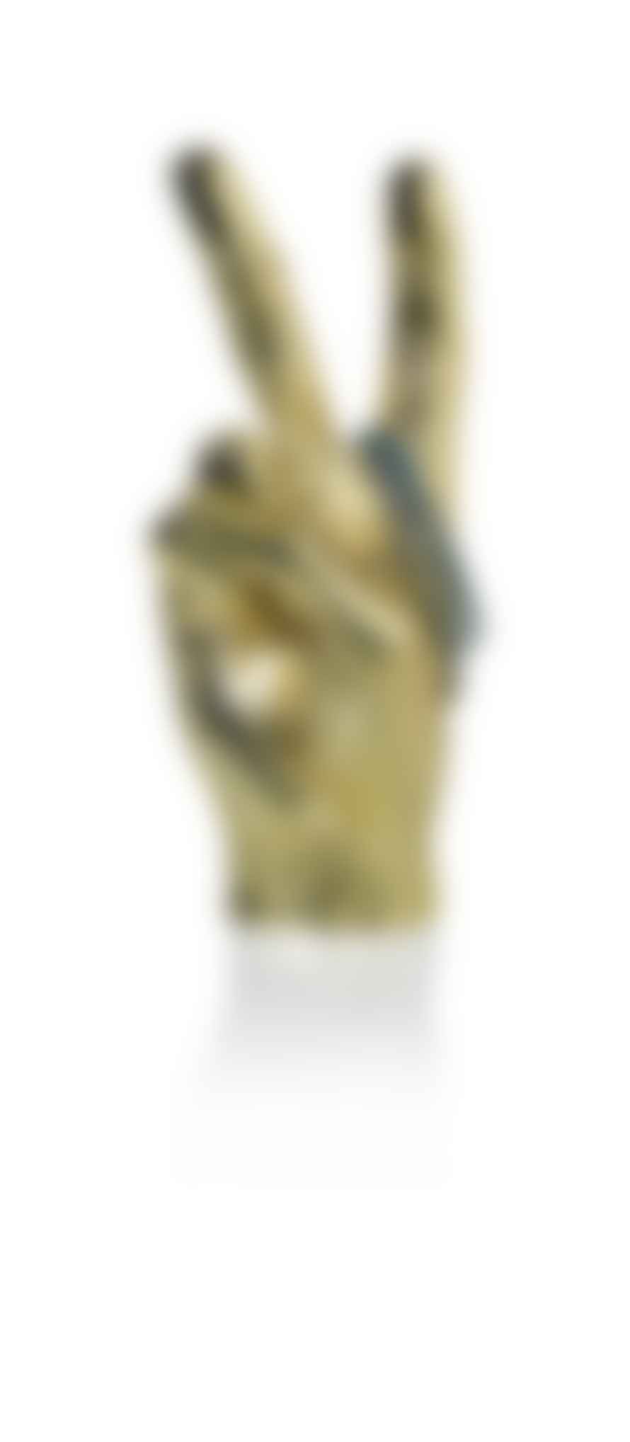 Bitten Design Gold Peace Hand Sculpture
