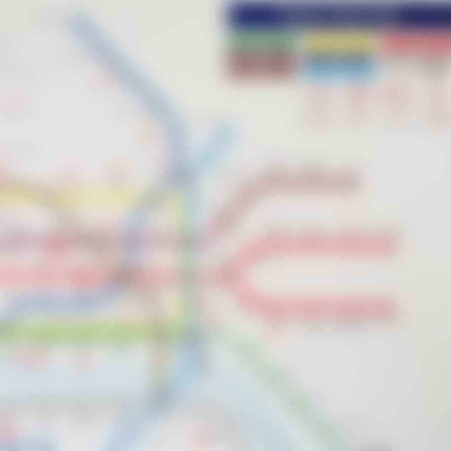 Gary Cook Exeter Tube Map Print 50 cm x 70 cm