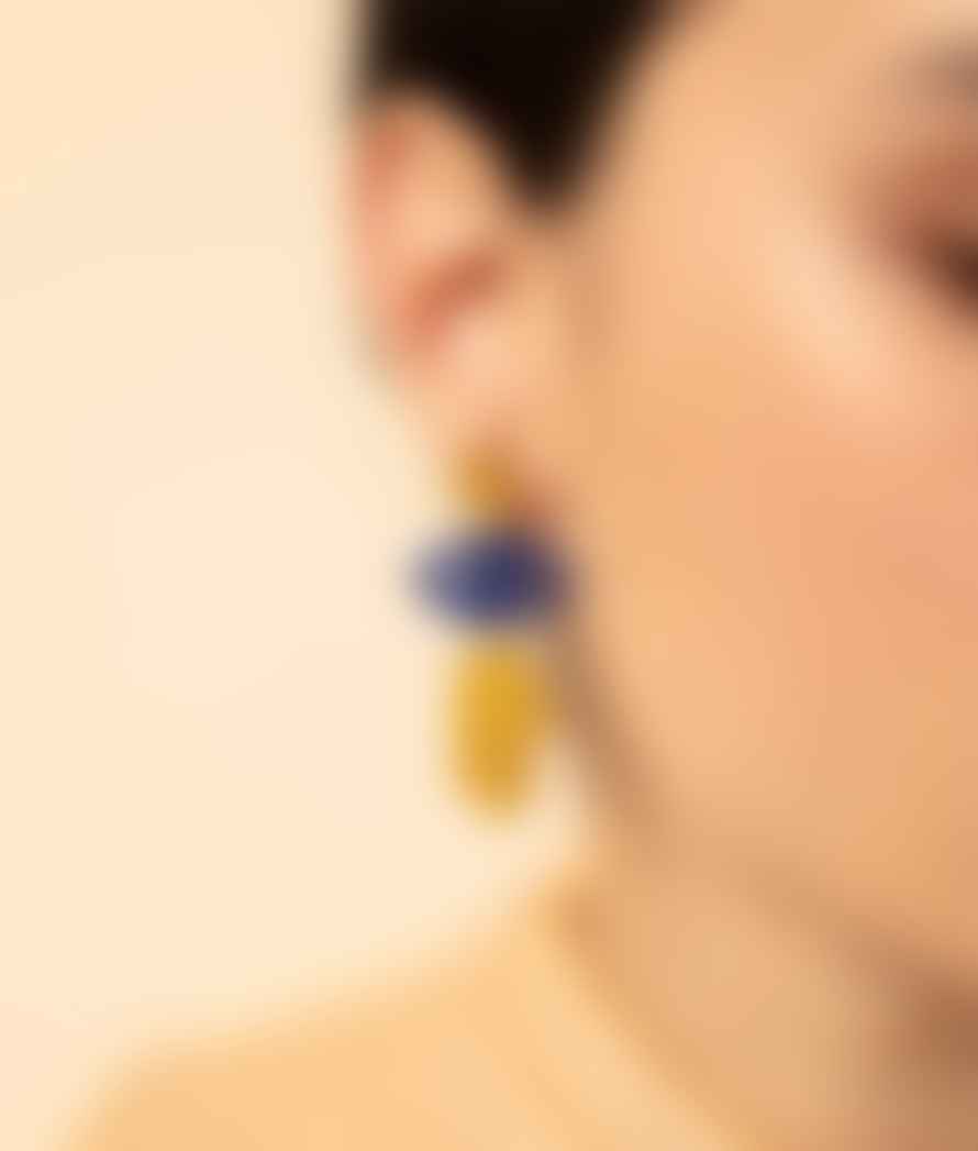 Orella Jewelry Karma Earrings Blue