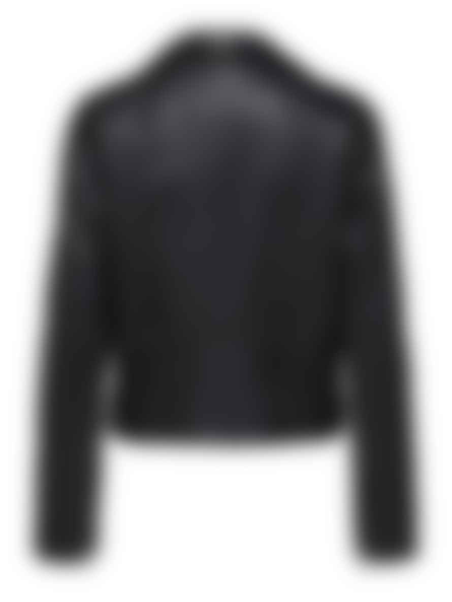 Selected Femme Katie Black Leather Jacket