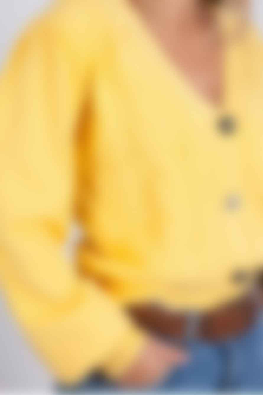 Derhy Naira Knit Cardigan In Yellow