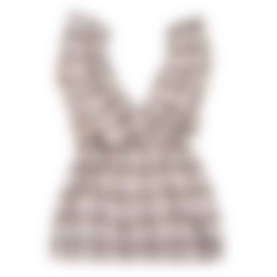 Little Indians Salopette Dress Checkered Ecru