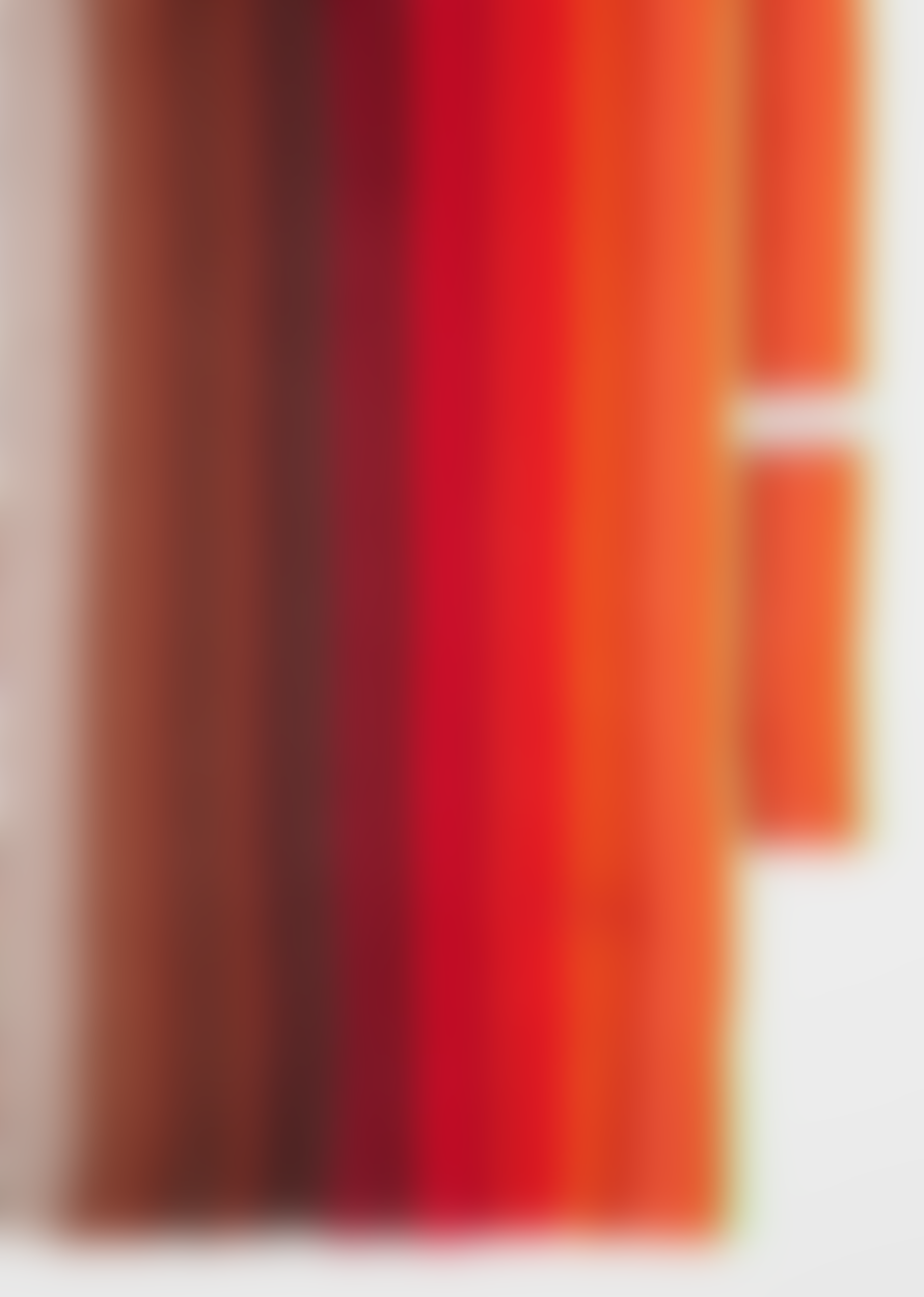 Paul Smih Orange Graduate Stripe Wool Scarf