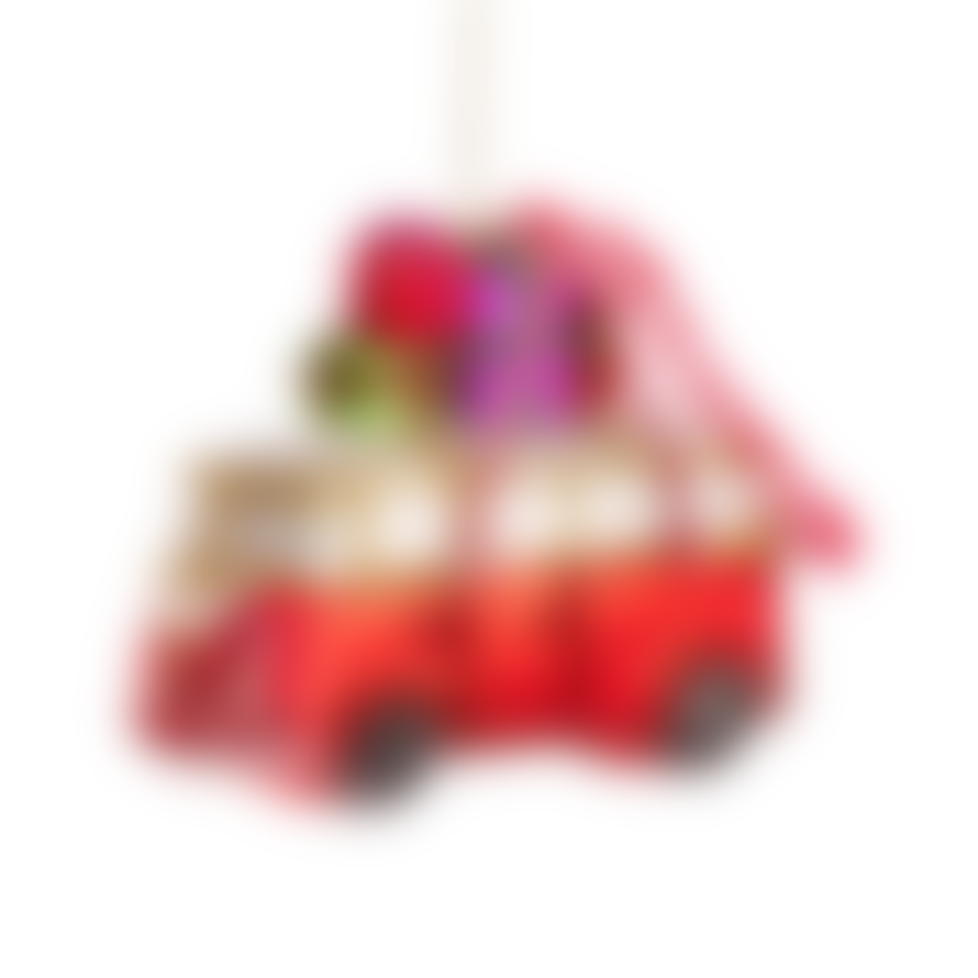 Sass & Belle  Camper Van with Gifts Glass Bauble
